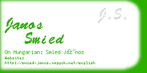 janos smied business card